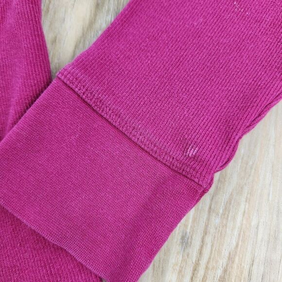 🍑Faded Glory Maroon Ribbed Scoop Neck Long Sleeve Top Large - Picture 7 of 9